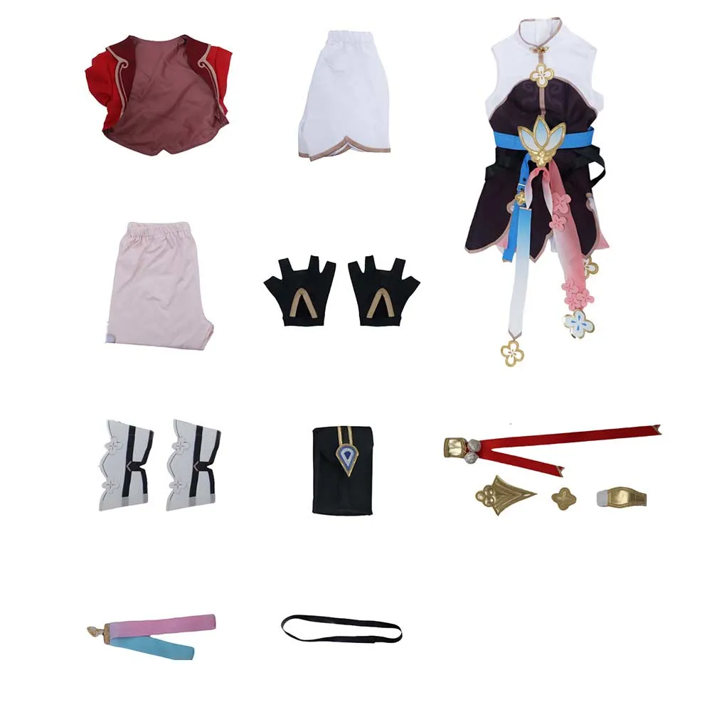 Honkai: Star Rail March 7th Women Red Dress Outfit Party Carnival Halloween Cosplay Costume