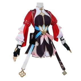 Honkai: Star Rail March 7th Women Red Dress Outfit Party Carnival Halloween Cosplay Costume