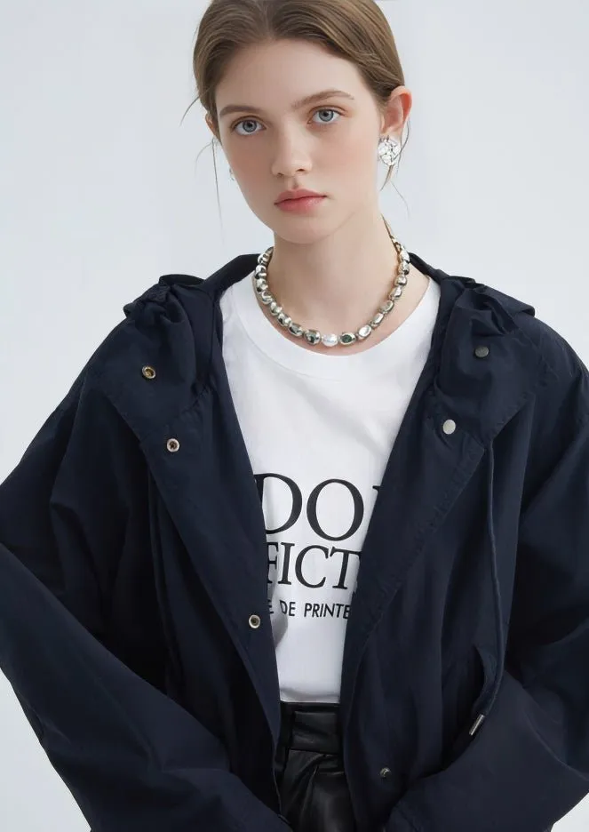 HOODED SLIT LONG TRENCH COAT