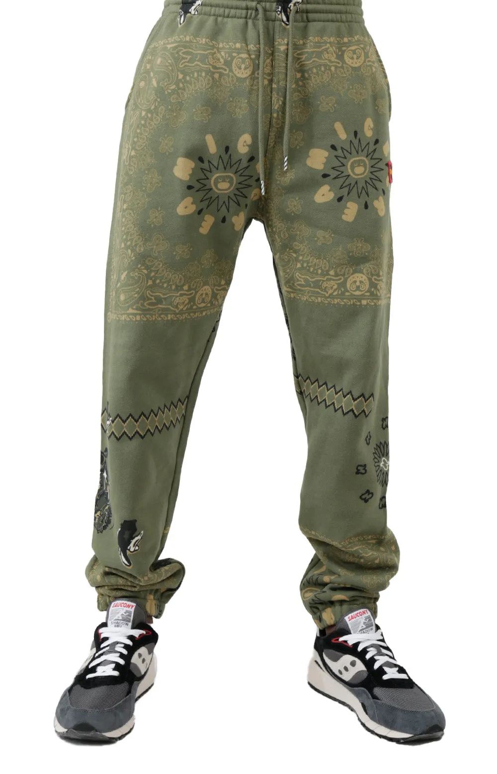 ICECREAM Gasoline Sweatpants - Deep Lichen Green