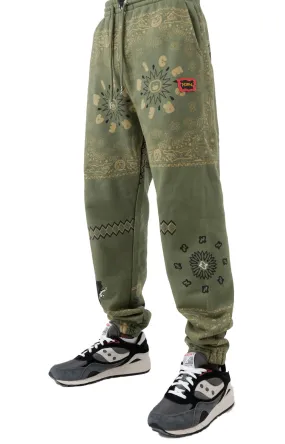 ICECREAM Gasoline Sweatpants - Deep Lichen Green