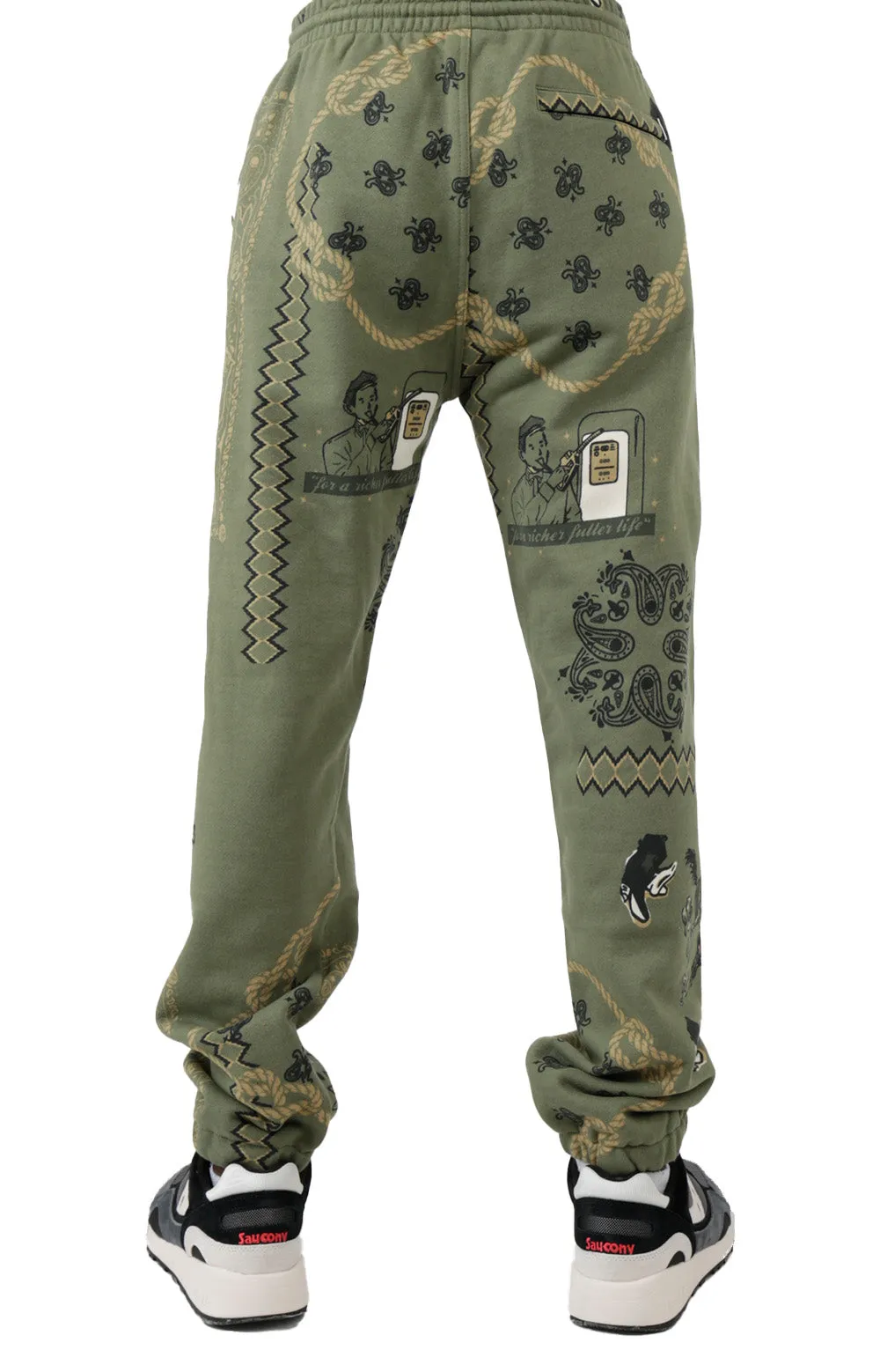 ICECREAM Gasoline Sweatpants - Deep Lichen Green