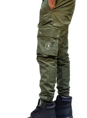 iLLionaire Reflective Cargo Jogger Pants OLIVE