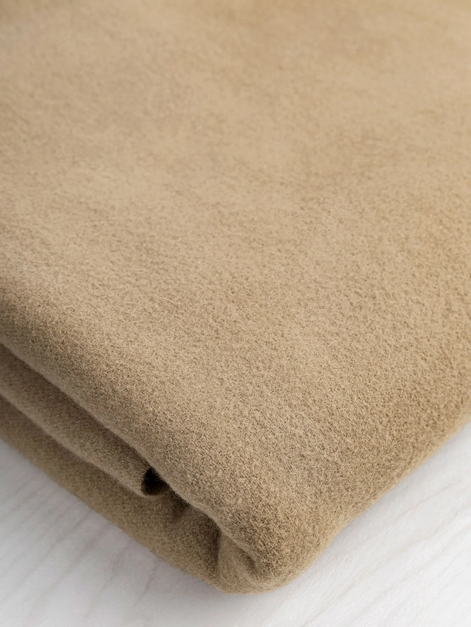 Italian Wool Cashmere Blend Coating Deadstock - Camel - Swatch