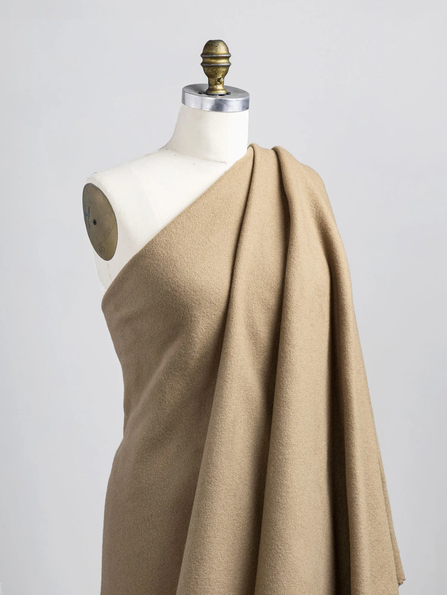 Italian Wool Cashmere Blend Coating Deadstock - Camel - Swatch