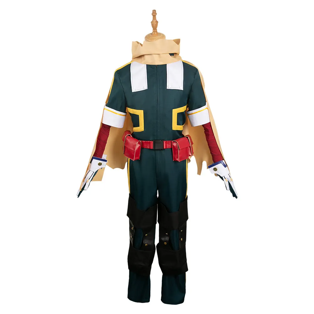 Izuku Midoriya Adult Green Outfit Combat Suit Party Carnival Halloween Cosplay Costume