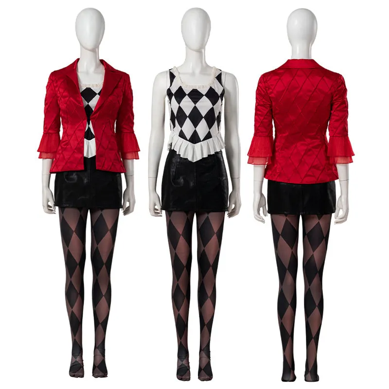 Joker: Folie à Deux Harley Quinn Lady Gaga Cosplay Costume Halloween Carnival Suit