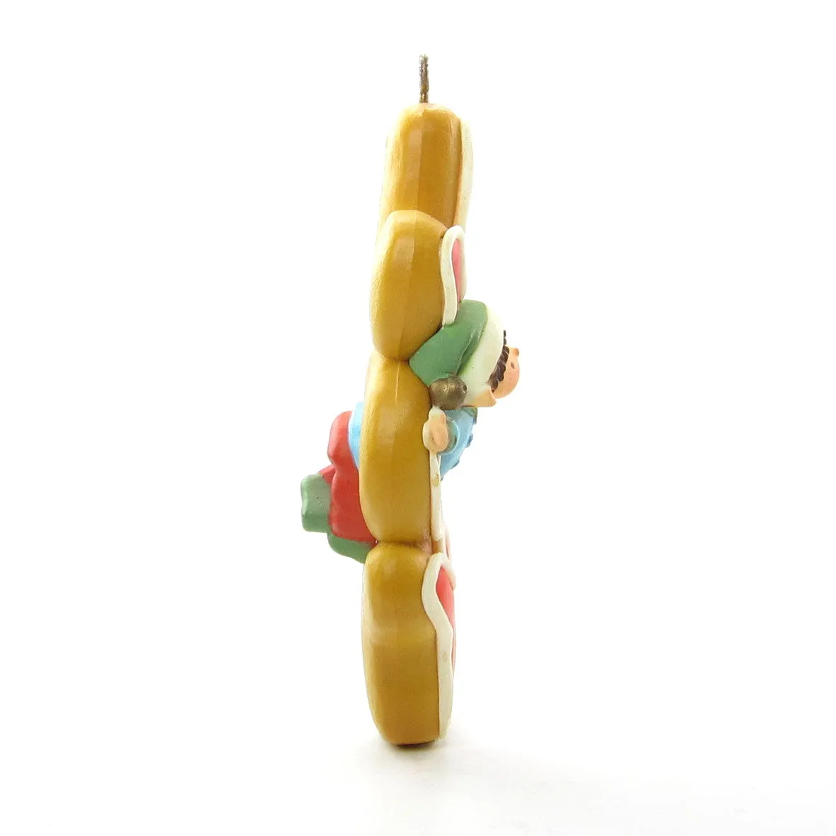 Joy Donut Ornament with Elf Vintage 1978 Hallmark Cards