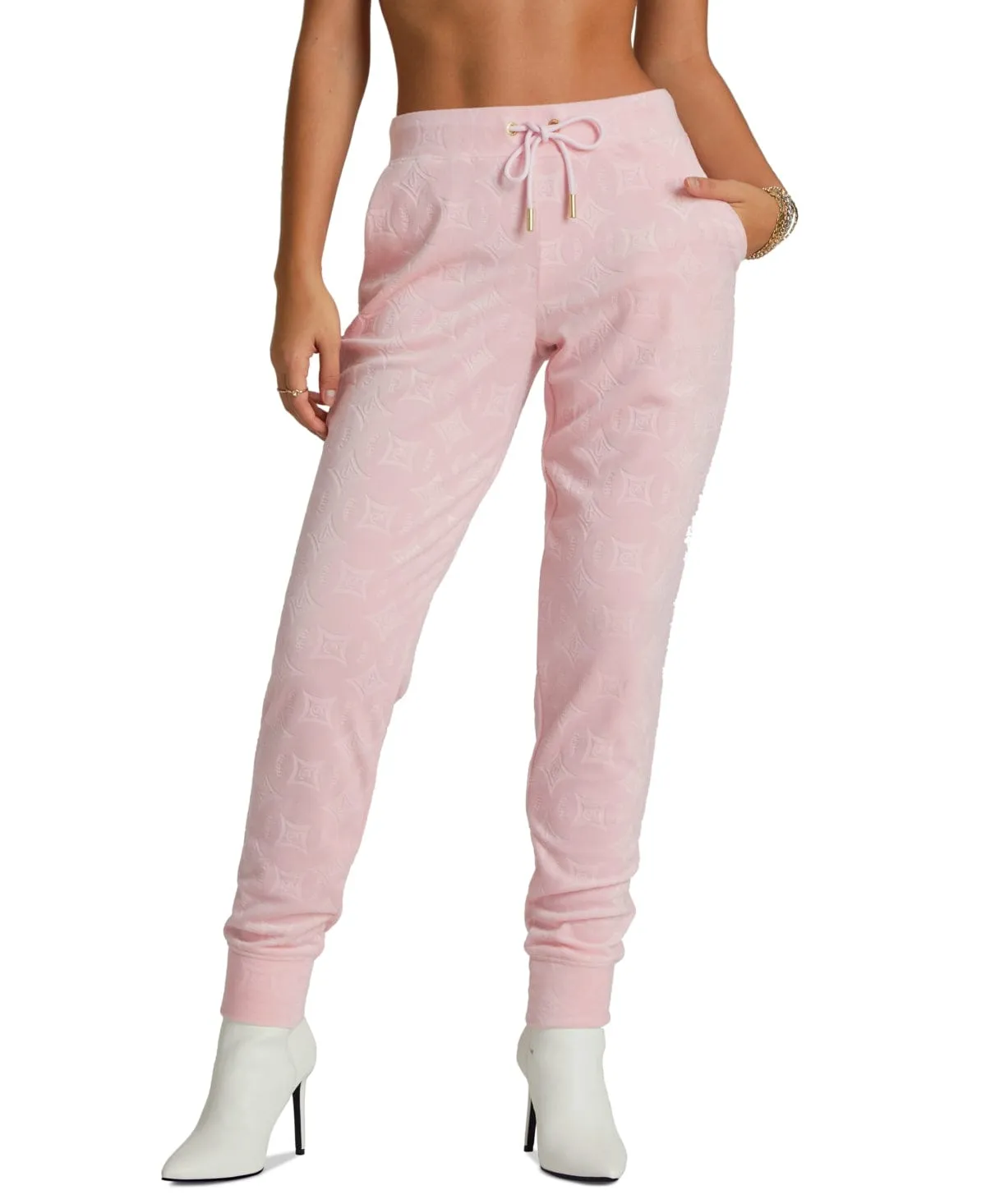 JUICY COUTURE-  Embossed Jogger in Larger Emblem Art