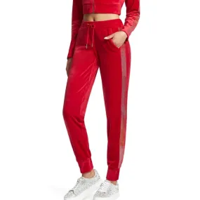 JUICY COUTURE - Mid-Rise Embellished-Trim Joggers