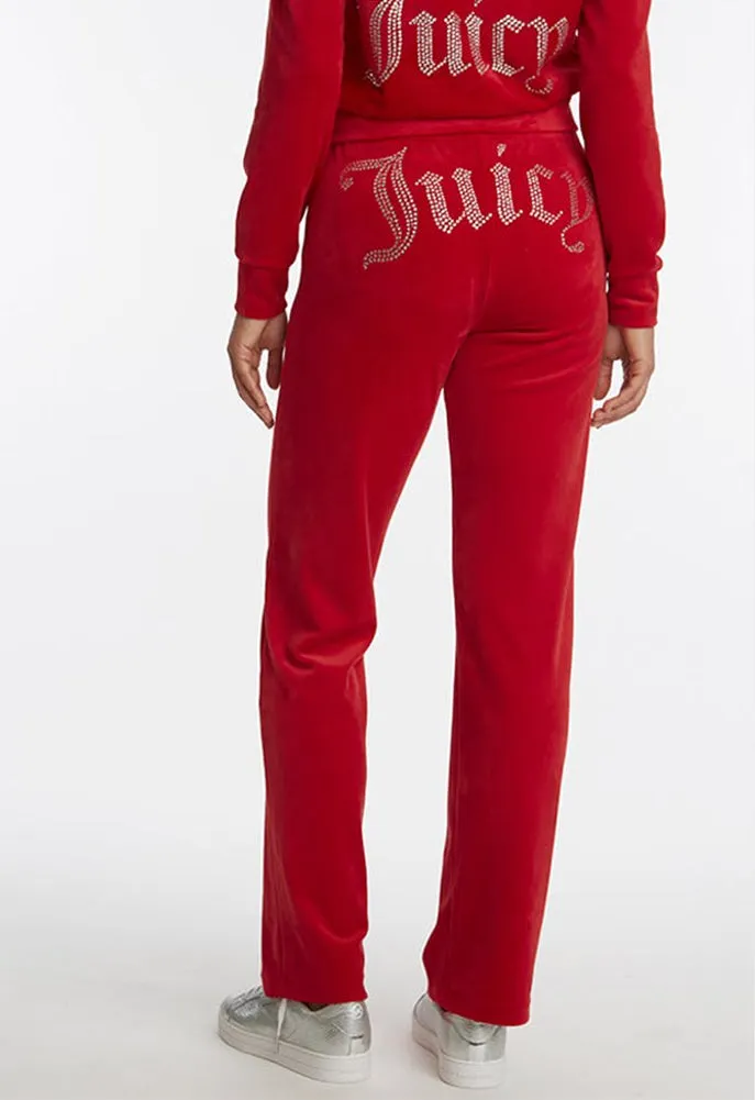Juicy Couture Velour Embellished Elastic Sweatpants