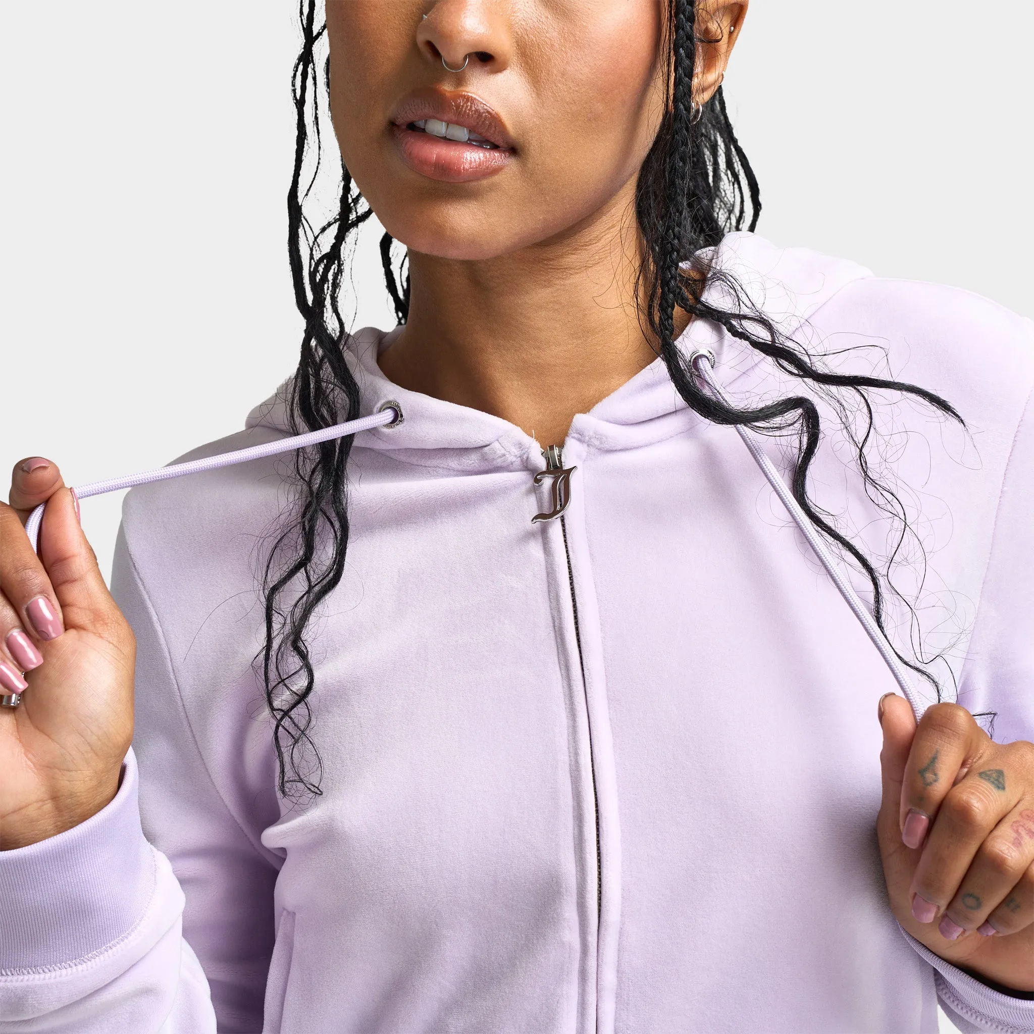 Juicy Couture Women's OG Bling Hoodie / Orchid Petal