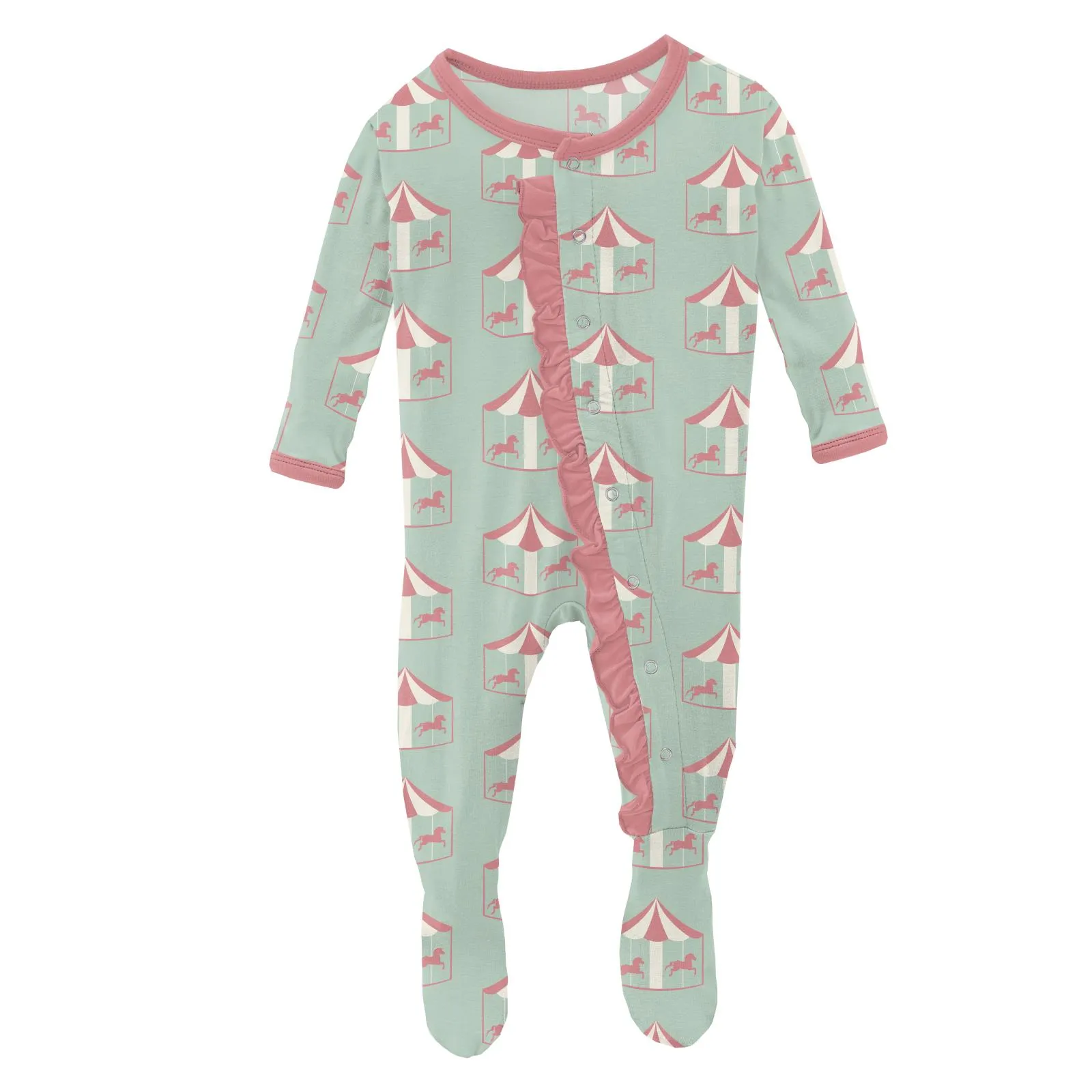 KicKee Pants County Fair Classic Ruffle Footie with Snaps