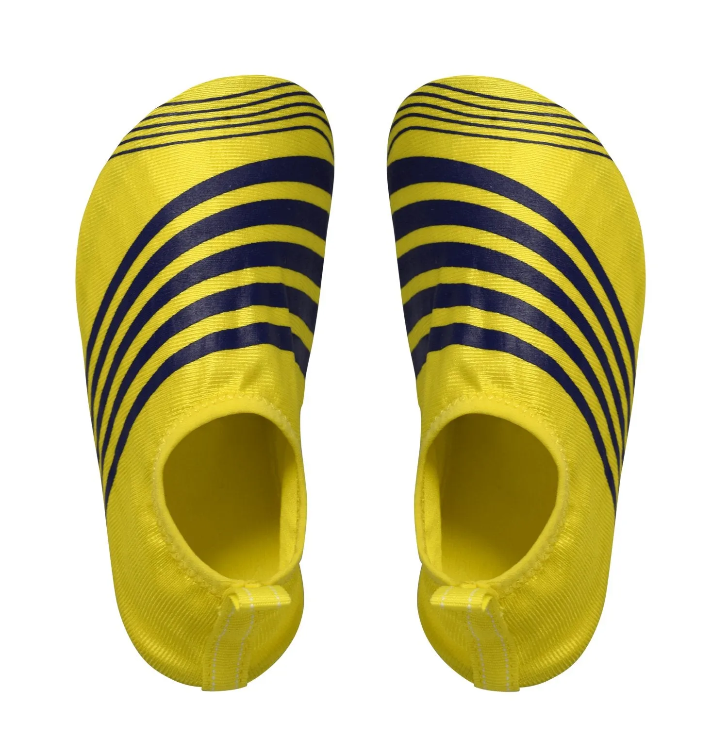 Kids Toddler Boys Athletic Water Shoes Pool Beach Aqua Socks (Large, Yellow Navy)