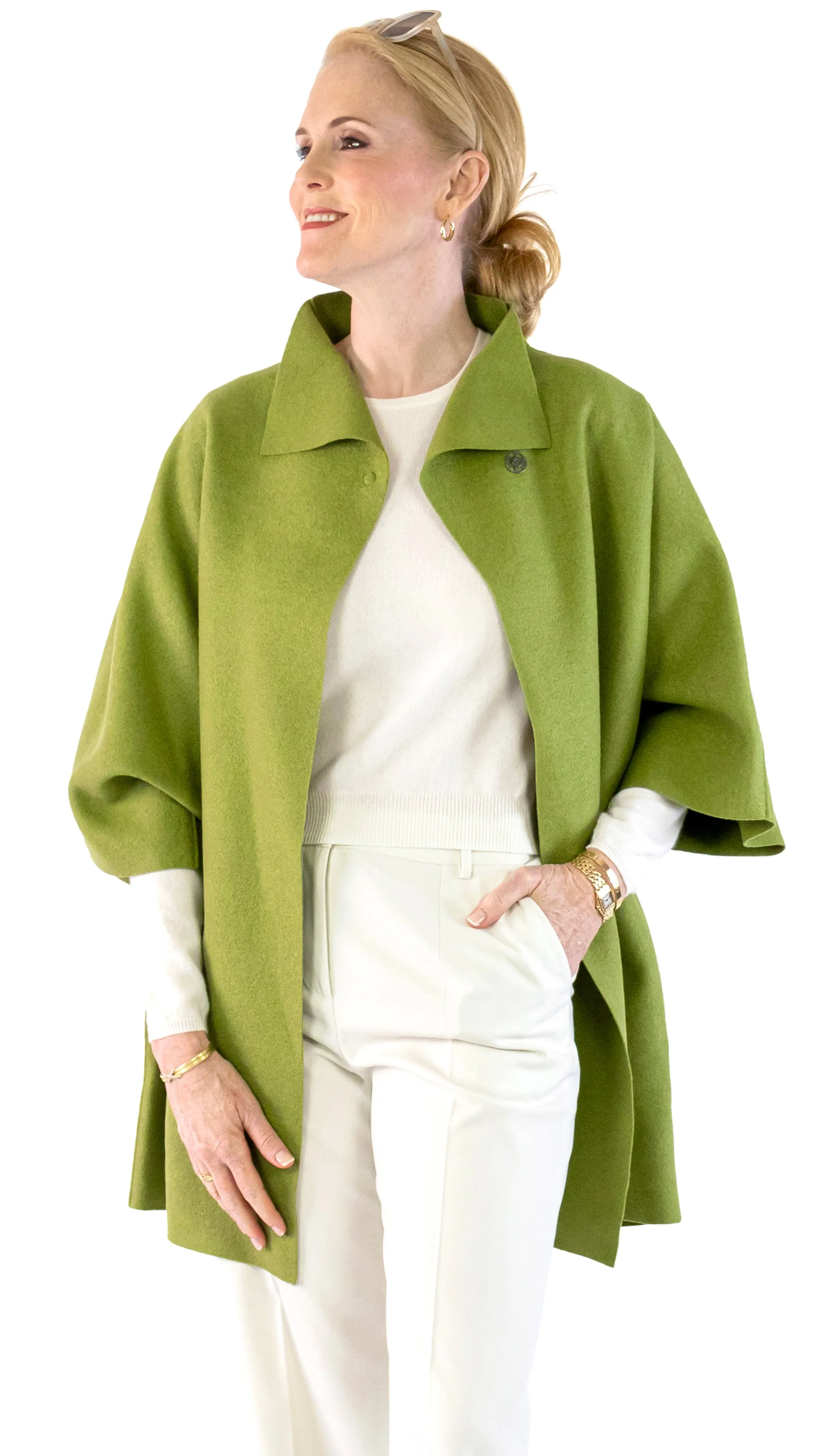 Kimono Mantle Coat - Peridot