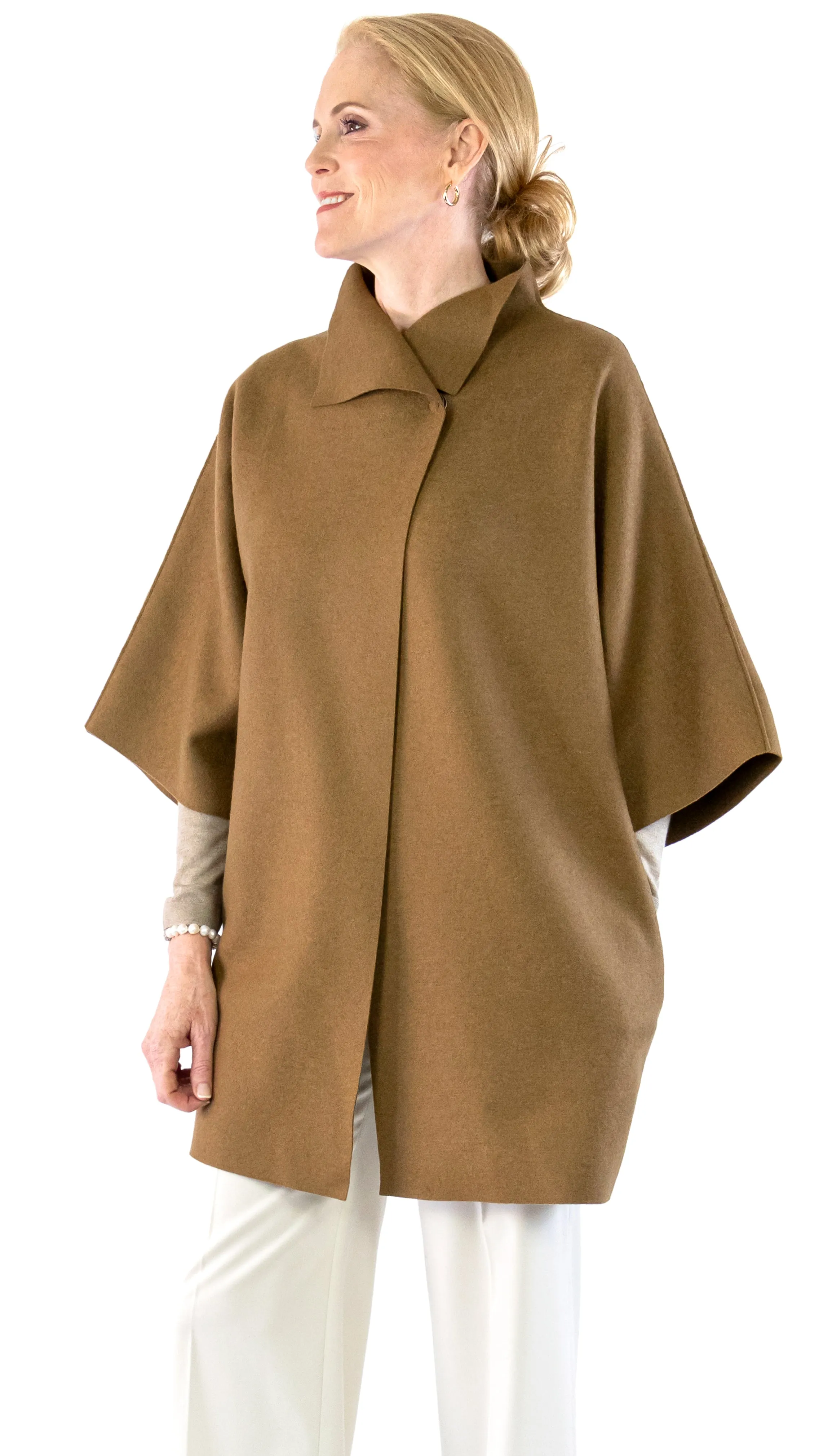 Kimono Mantle Coat - Shortbread