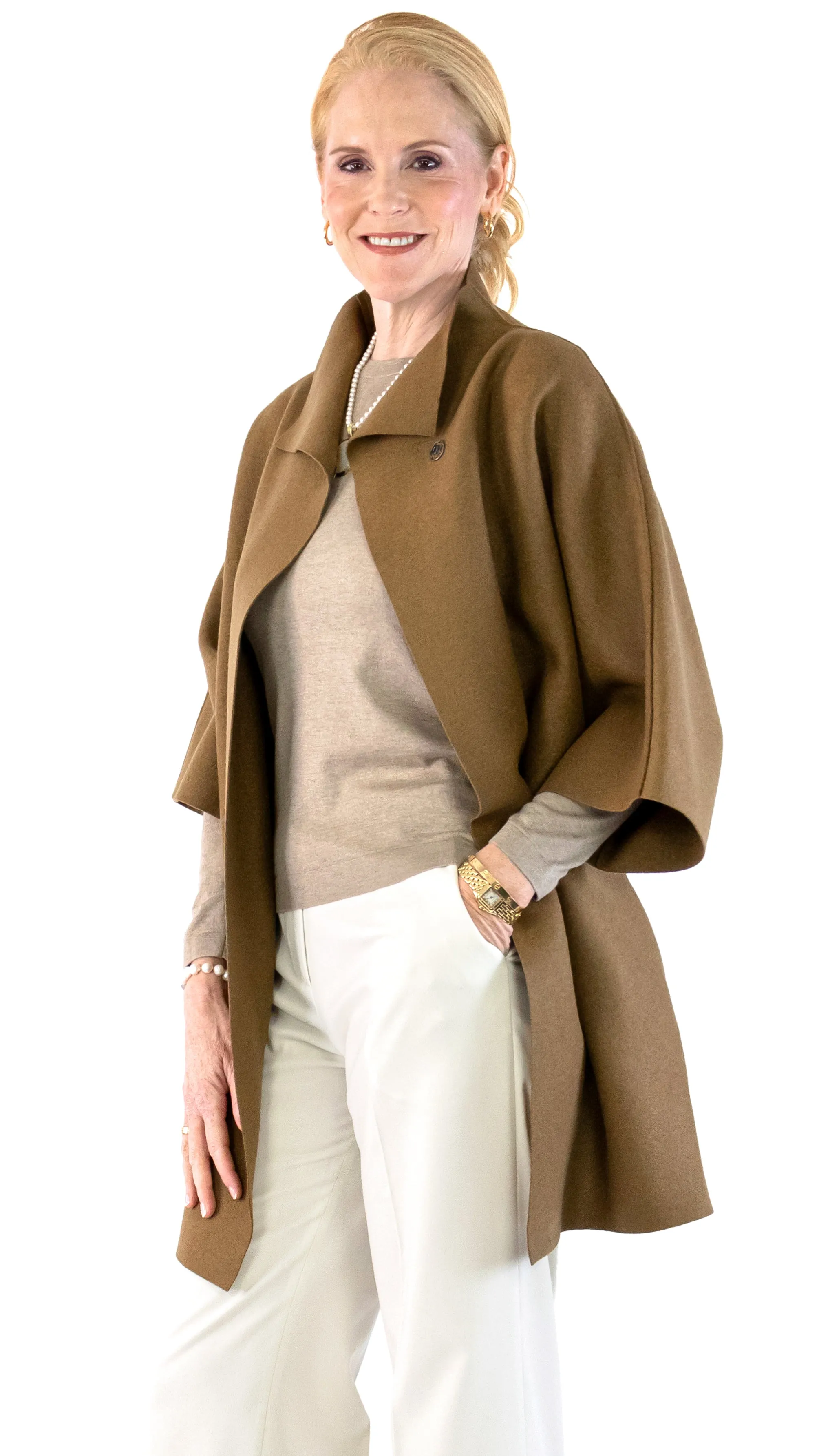 Kimono Mantle Coat - Shortbread