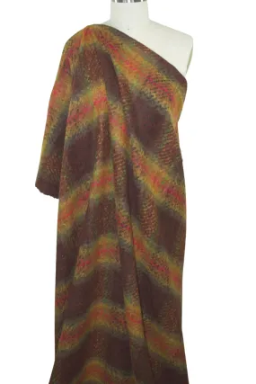 K@rl L@gerfeld Bold Plaid Mohair Coating - Rust Tones/Pink/Green