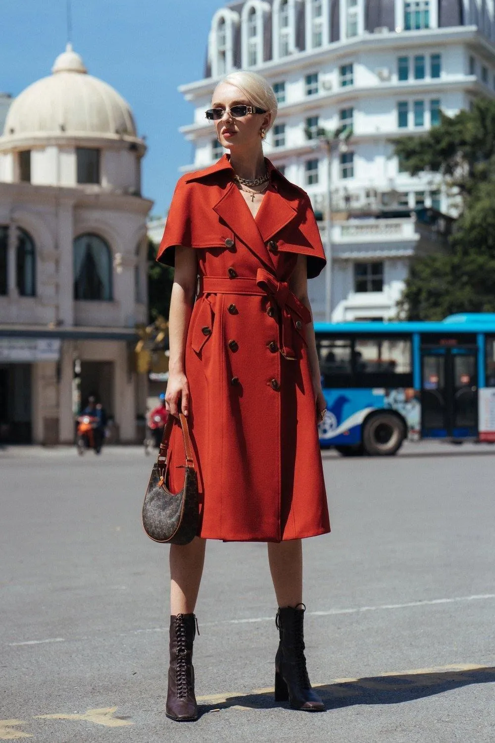 Laly Della Burnt Orange Trenchcoat