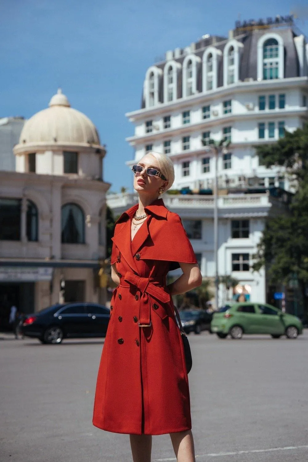 Laly Della Burnt Orange Trenchcoat