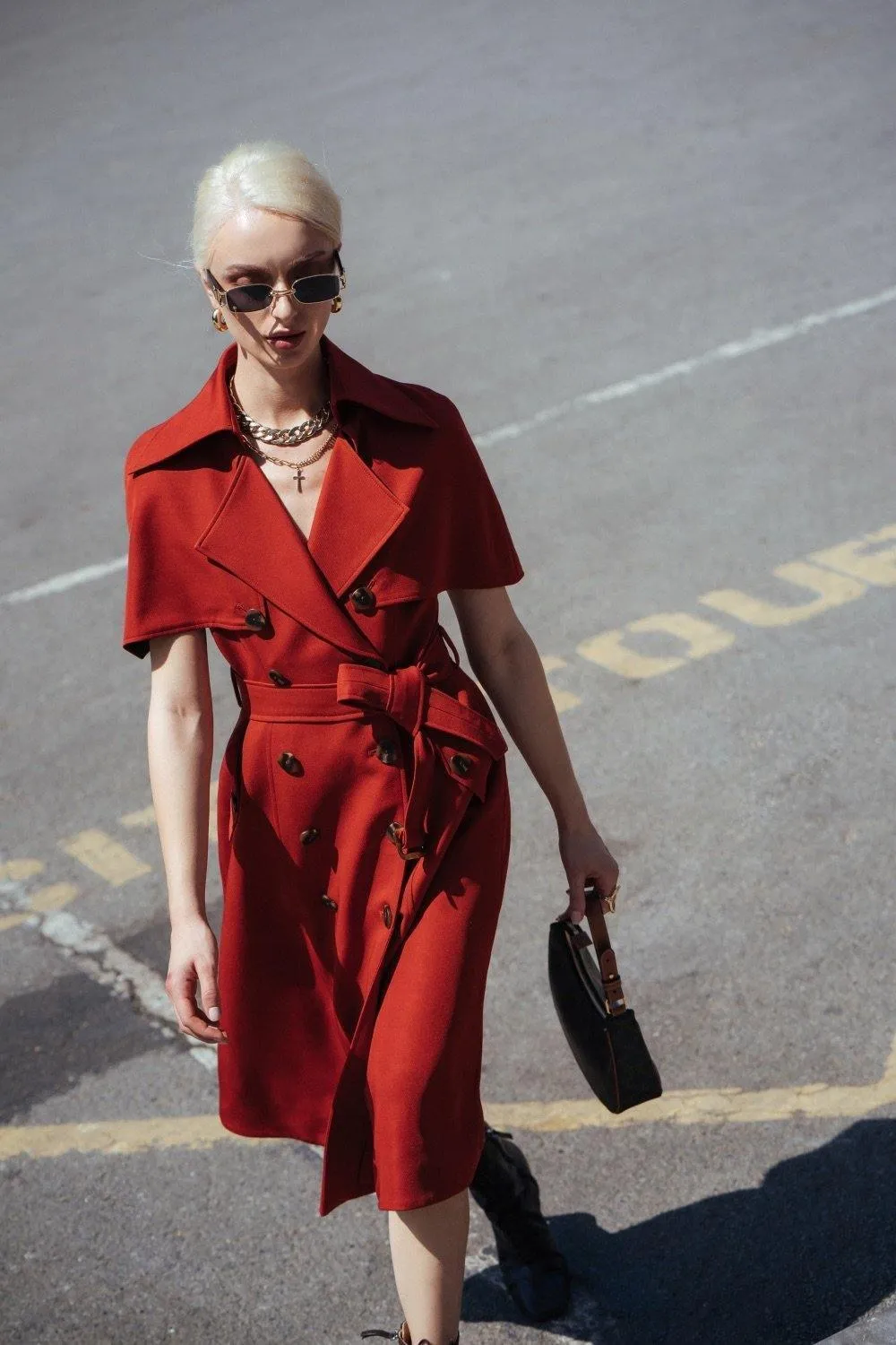 Laly Della Burnt Orange Trenchcoat