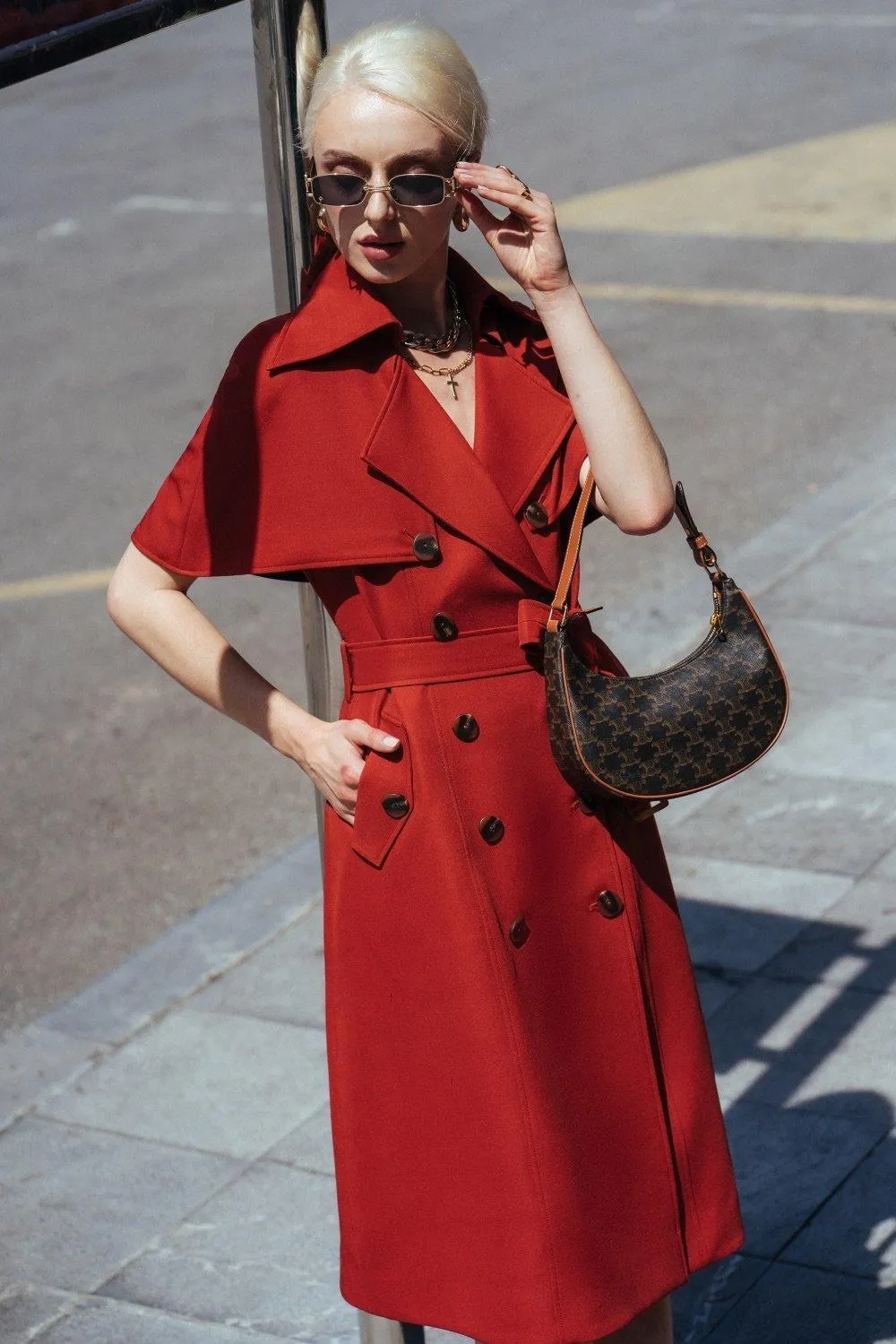 Laly Della Burnt Orange Trenchcoat
