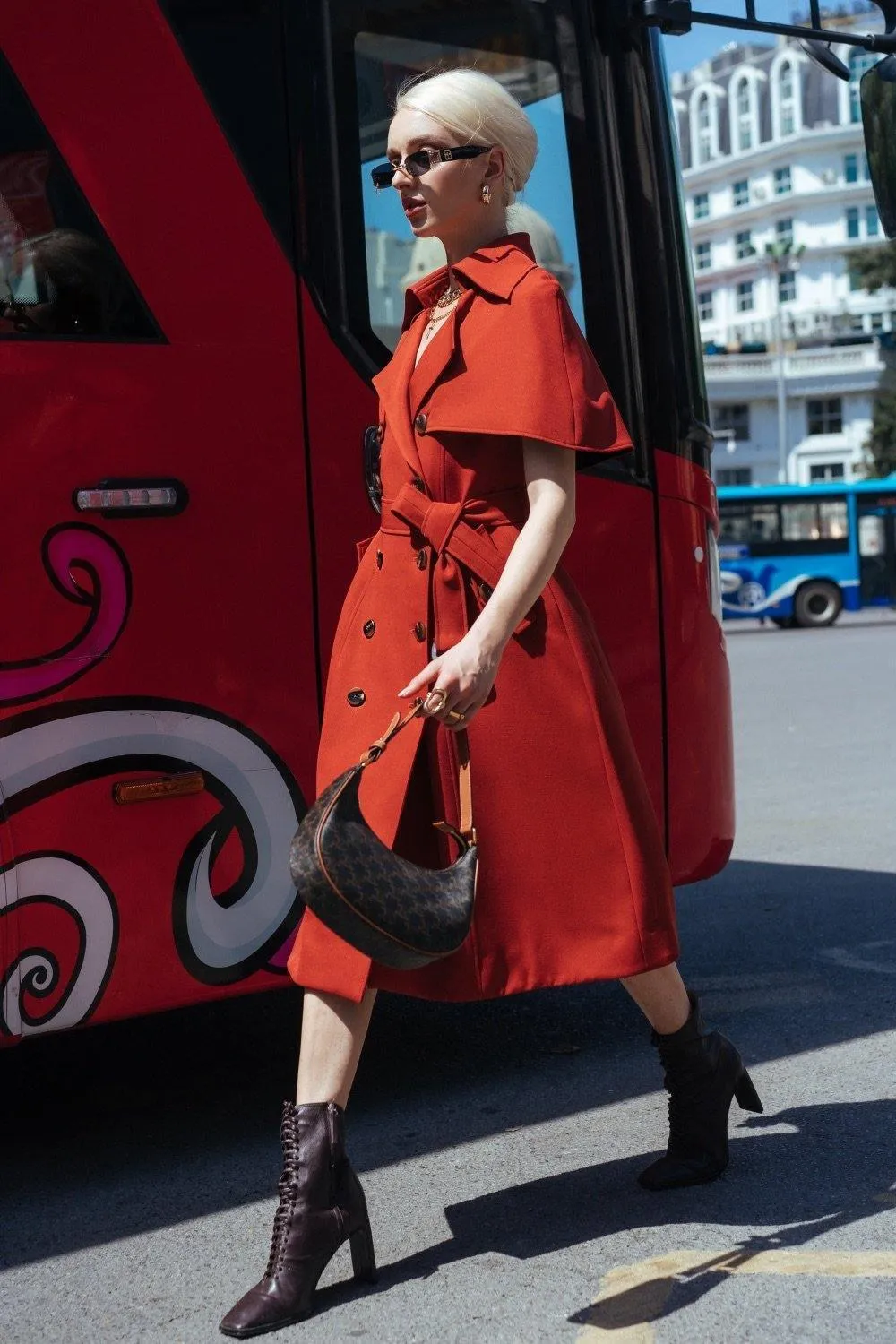 Laly Della Burnt Orange Trenchcoat