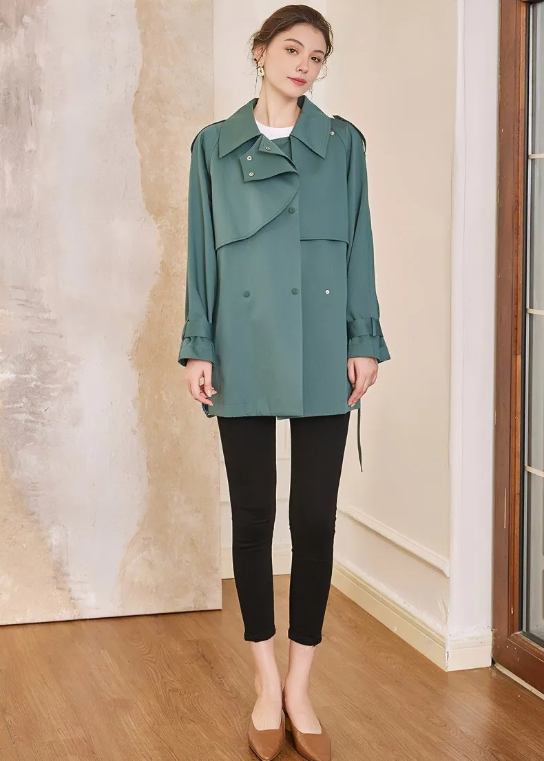 LAPEL TIGHT MIDI TRENCH COAT