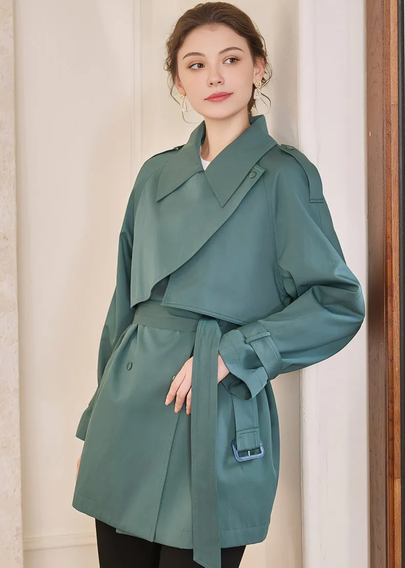 LAPEL TIGHT MIDI TRENCH COAT