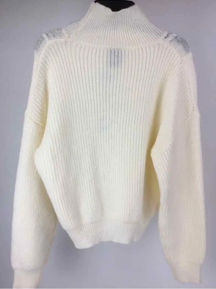 Lili Sidonio Size S/M Oatmeal NWT Knit Ribbed Turtleneck Sweater
