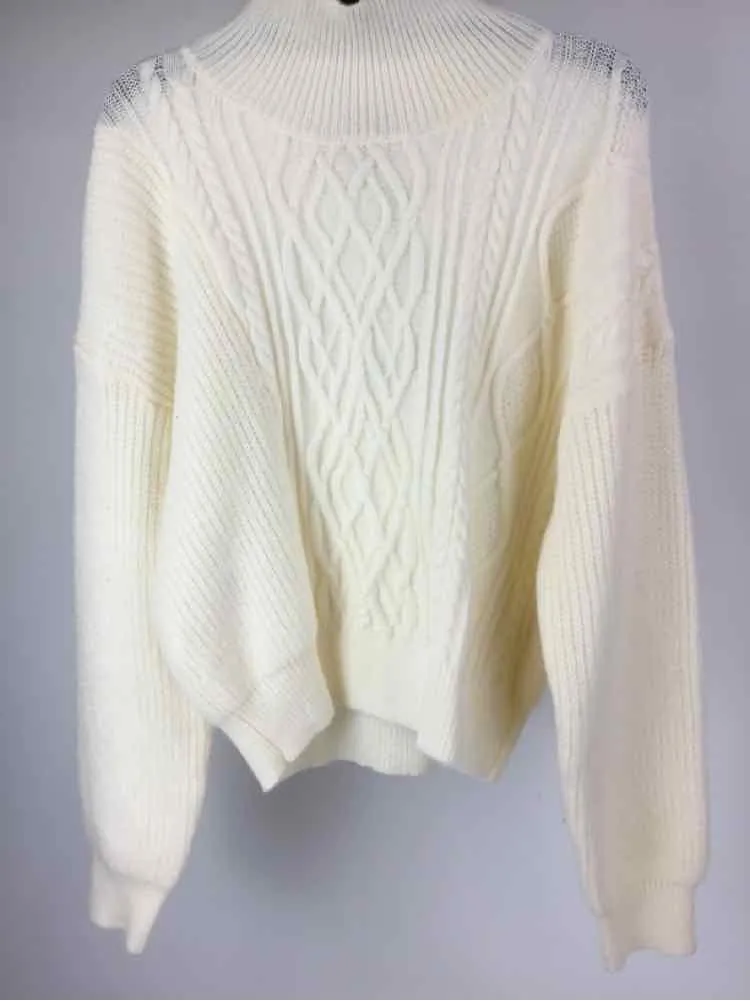 Lili Sidonio Size S/M Oatmeal NWT Knit Ribbed Turtleneck Sweater