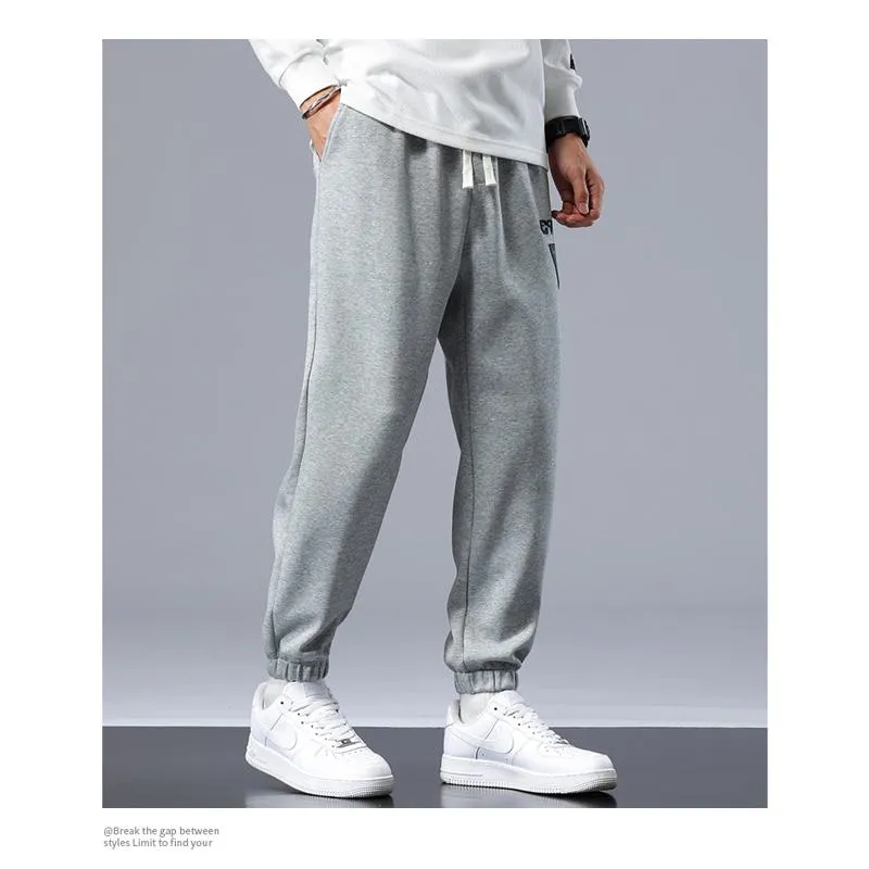 Loose Fit Casual Suede-Like Camel Velvet Sweatpant