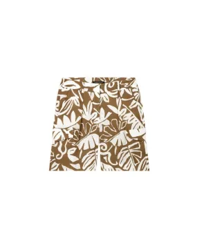 Luisa Cerano Leaf Print Cargo Shorts