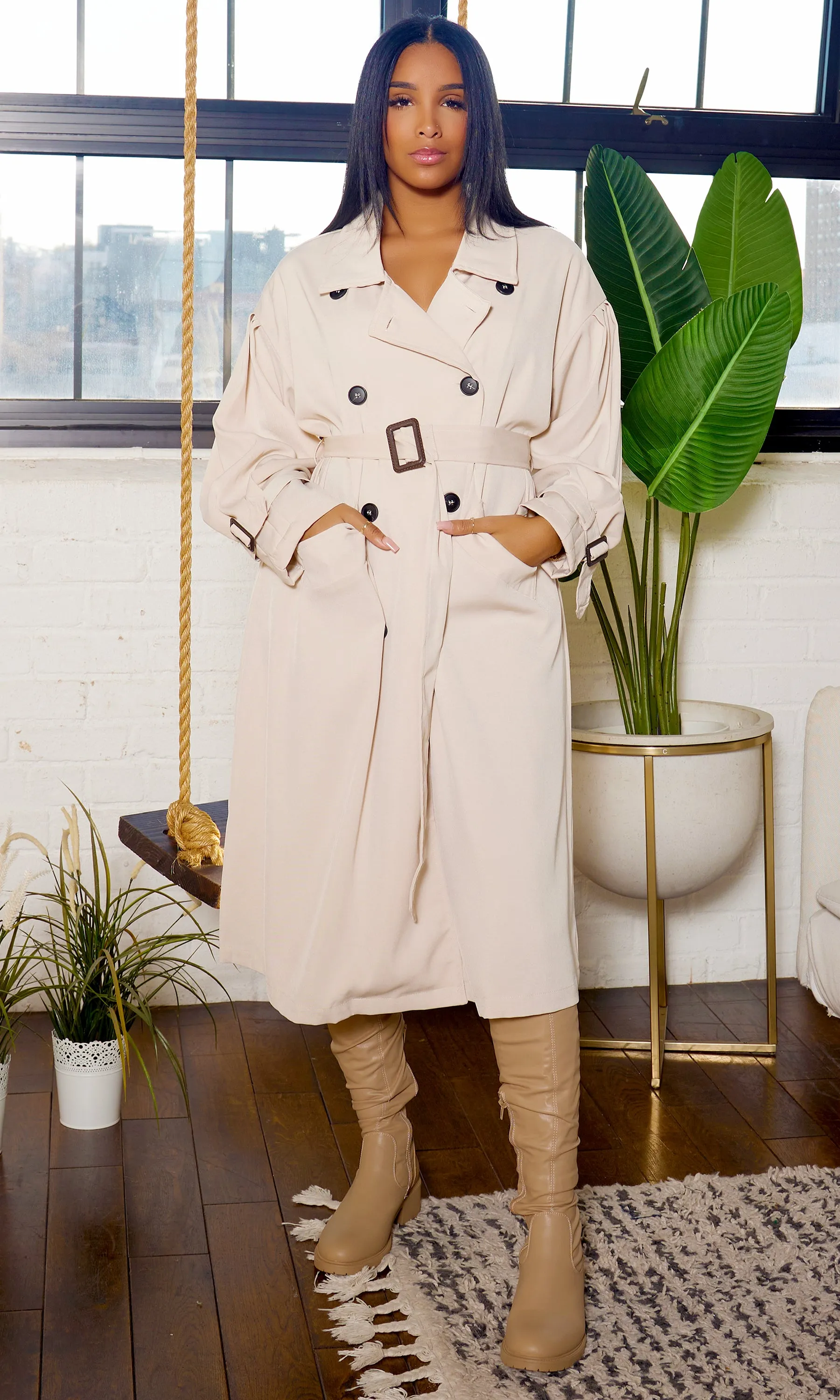 Luxe Layering | Trench Coat - Beige FINAL SALE