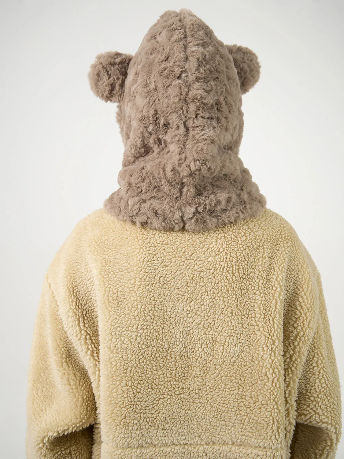 MDOG Balaclava Fleece Ski Mask Fur Bear for Women