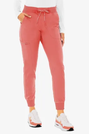 MED COUTURE 7710 TOUCH JOGGER YOGA PANT - CORAL