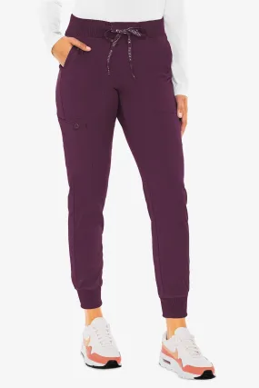 MED COUTURE 7710 TOUCH JOGGER YOGA PANT - WINE