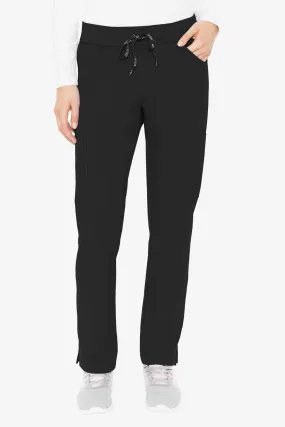 MED COUTURE 8733 PEACHES YOGA WAIST PANT - BLACK