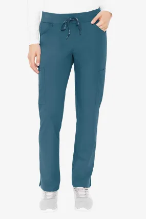 MED COUTURE 8733 PEACHES YOGA WAIST PANT - CARIBBEAN