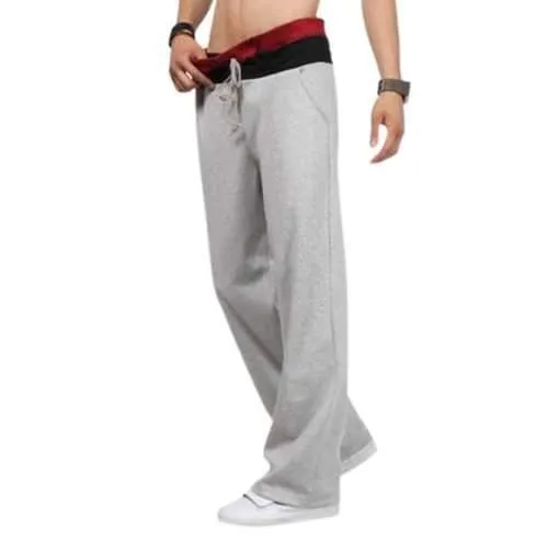 Men's Casual Comfortable Sports Pants Pure Color Fashion Sweatpants Joggers Trousers