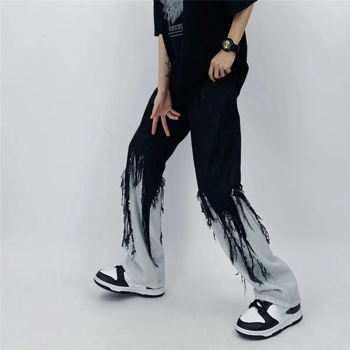 Men's Fashionable Hippie Darkwear Jeans