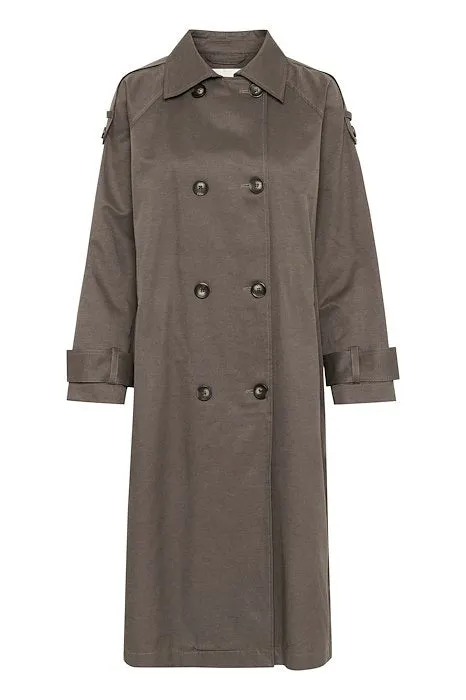 Mira Long Trench Coat - MEW