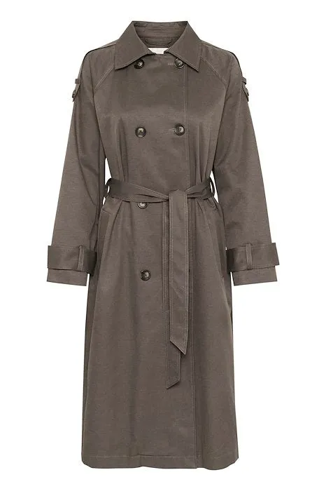 Mira Long Trench Coat - MEW