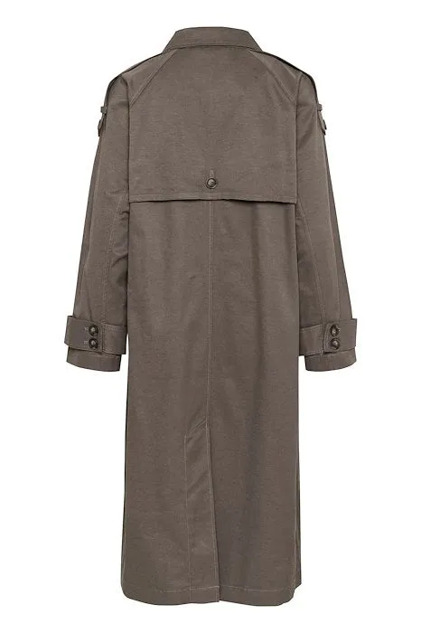 Mira Long Trench Coat - MEW