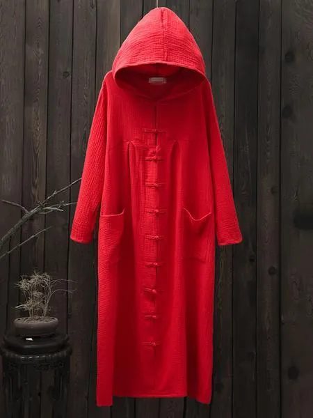National Style Mistarious Linen Cape Coat
