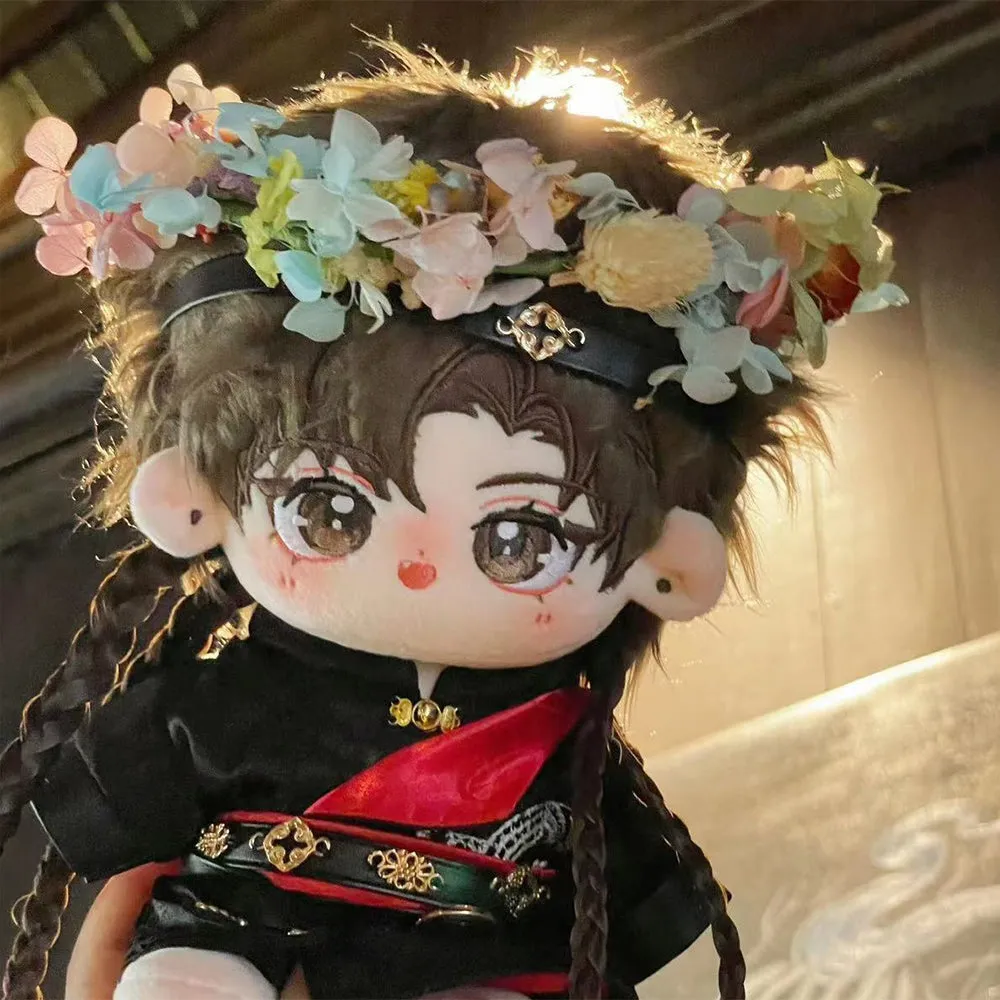 niannyyhouse 20cm Plush Doll Clothes Coat Jumpsuit Headwear Belts Ancient Uniform Outfit 8in Dolls Dress Up