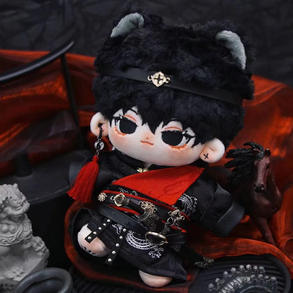niannyyhouse 20cm Plush Doll Clothes Coat Jumpsuit Headwear Belts Ancient Uniform Outfit 8in Dolls Dress Up