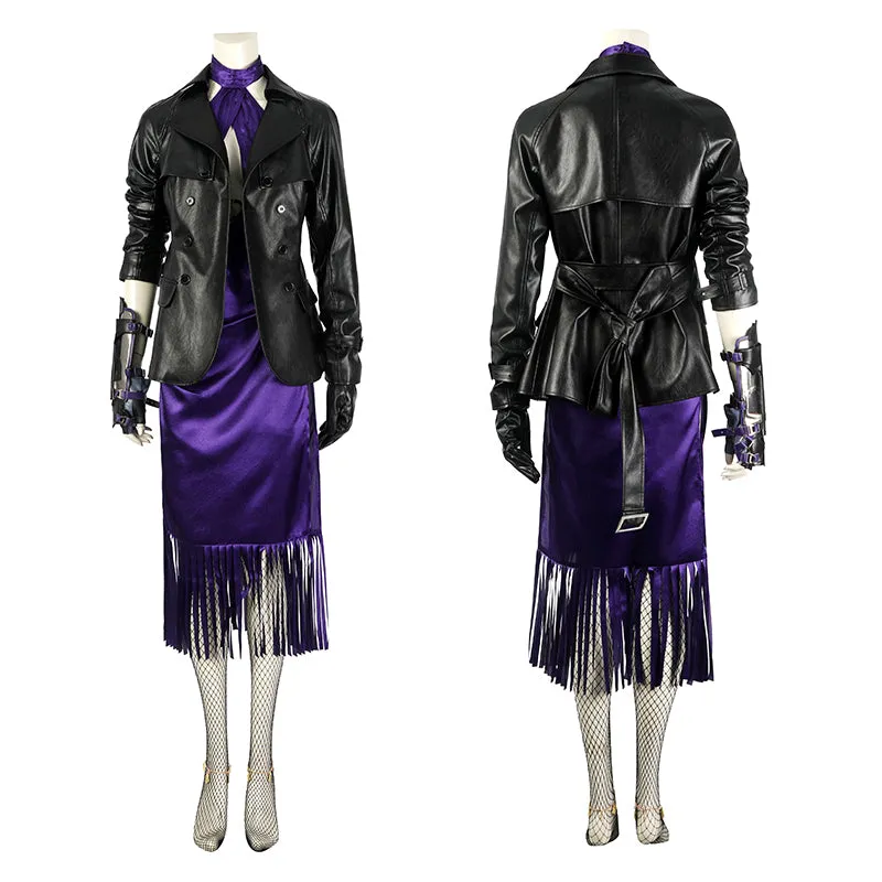 Nina Williams Tekken 8 Cosplay Costume Leather Jacket Dress Suit Halloween Outfit