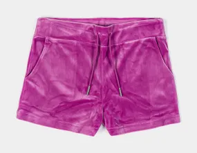 OG Bling Velour Womens Shorts (Purple)
