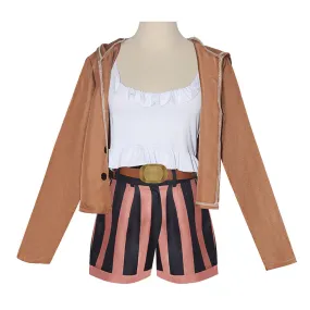 One Piece Jewelry Bonney Women Brown Suit Party Carnival Halloween Cosplay Costume
